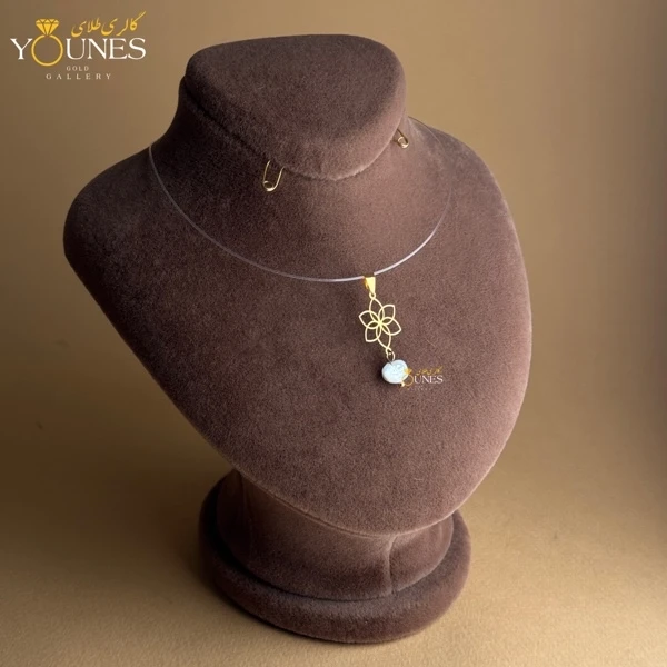 آویز گلبرگ طلا مرواریدی